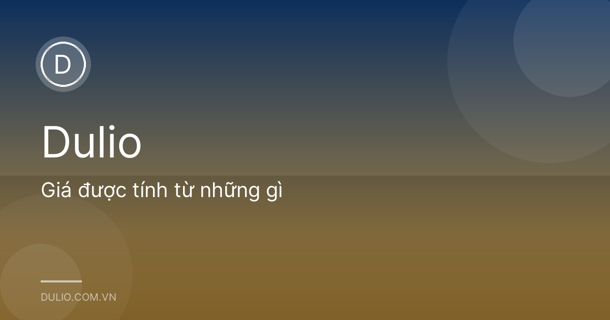 Giá được tính từ những gì